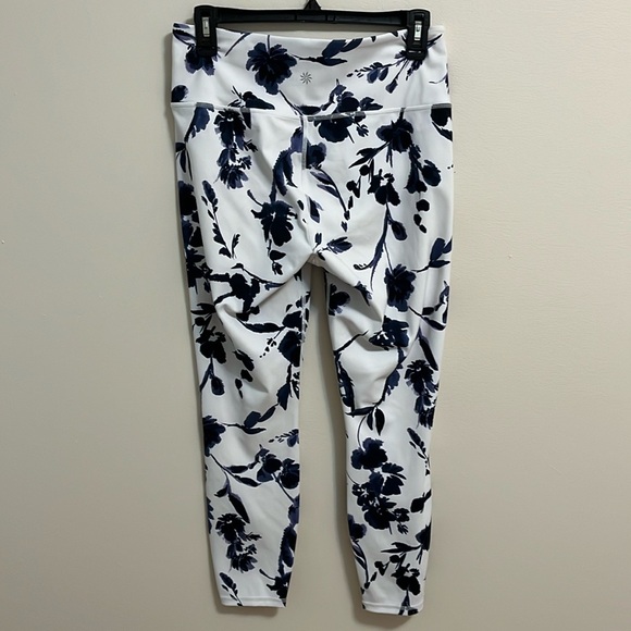 Athleta leggings size medium multicolor floral print pattern workout athleisure - Picture 5 of 8